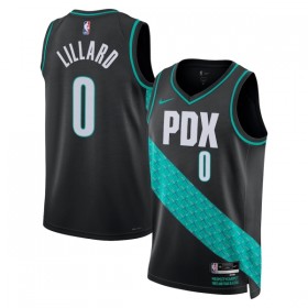 Maillot Basket Homme Portland Trail Blazers Damian Lillard 2025-26 Nike City Edition Noir Swingman